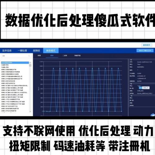 数据优化后处理傻瓜式软件，带注册机。
操作简单，功能强大。
优化后处理，动力，扭矩