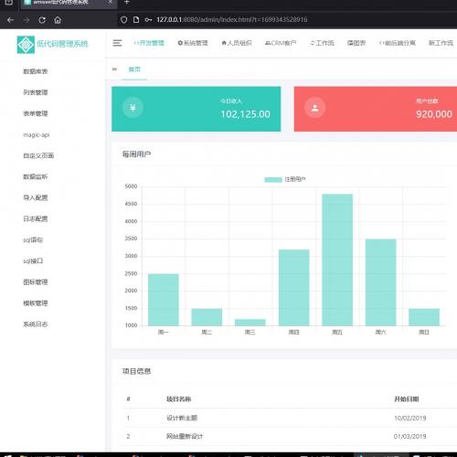 基于SpringBoot与Amis的Java低代码平台（功能齐全），支持前后端分离架构