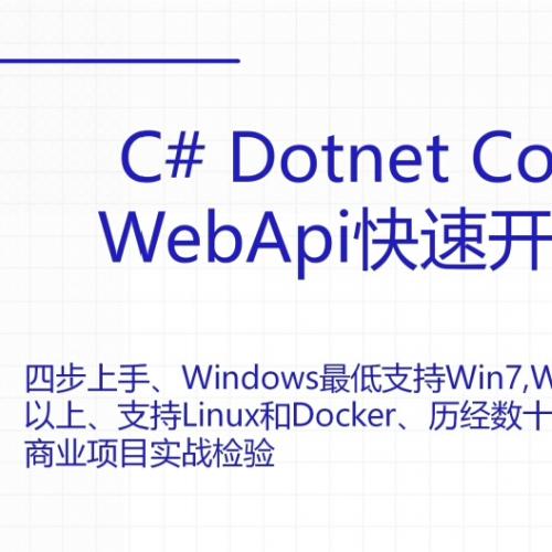 C# DotNet Core 6.0 WebApi高效开发框架源码解析