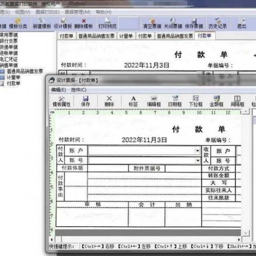 多功能票据打印软件，万能票据处理工具
