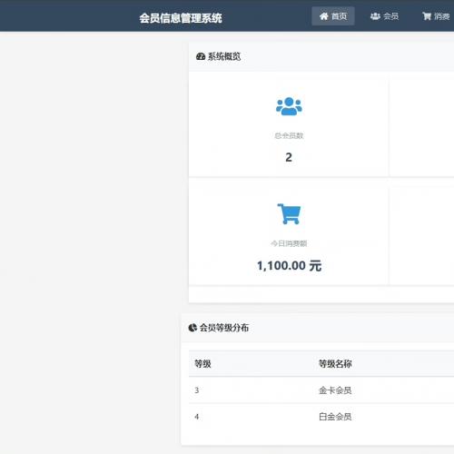 基于PHP+MySQL的多功能会员管理系统源码 带后台支持多场景应用