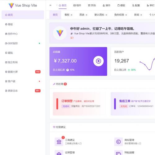 Vue Shop Vite（vue 3.x + vite 5.x）這是本人最近買的