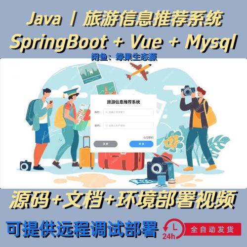 旅游信息管理系统｜vue｜Java｜SpringBoot｜前后端分离｜web网站｜