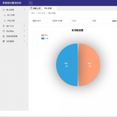 基于springboot家庭理财管理系统
开发工具：idea、navicat
环境