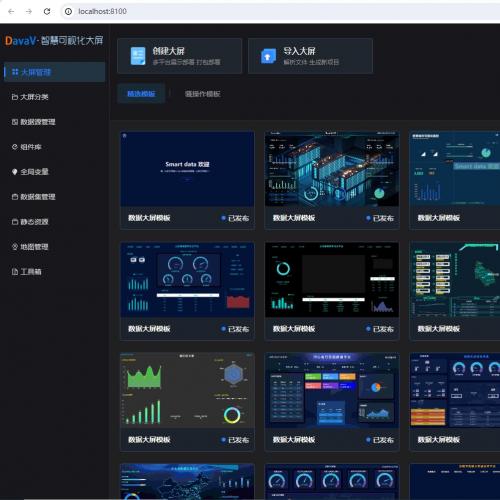 AVUE数据大屏全新最新版 
可二次开发 有部署和开发教程 程序可配置大屏组件库。