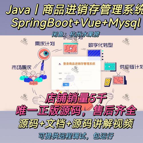 商品进销存管理系统｜Java｜SpringBoot｜Vue 前后端分离｜送万字文档