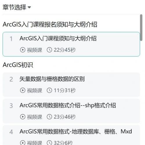 ArcGIS 10.X 初学者实战视频教程电子资料，含82课时