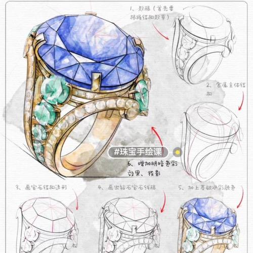 灵犀珠宝设计全套iPad手绘教程：从基础到高级