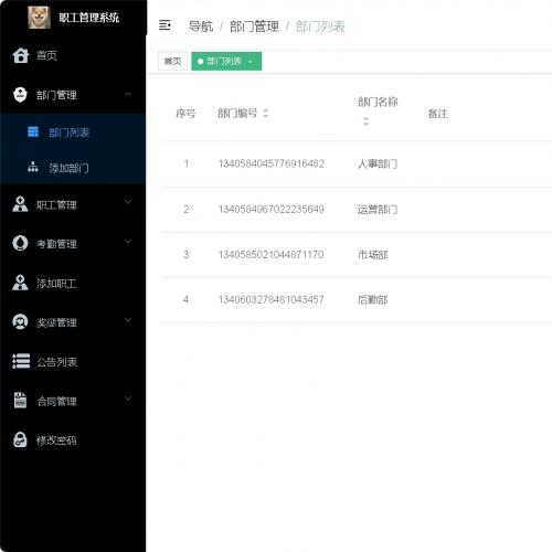 职工管理系统，基于Java springboot+vue的前后分离技术 毕业设计源码