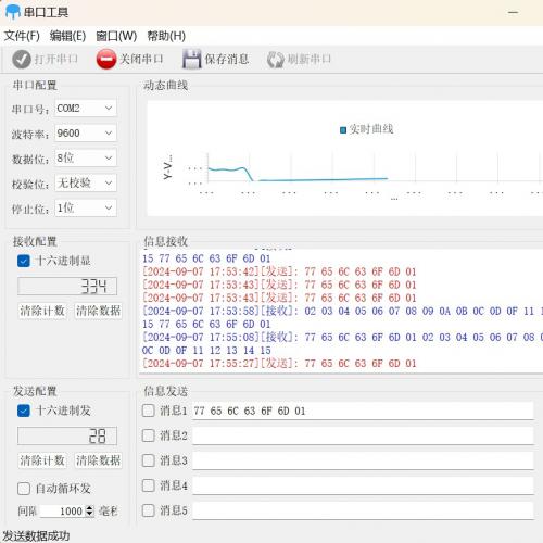 串口调试助手工具 免费提供源码 支持串口通信 参数设置 数据收发 动态图表显示及消息存储