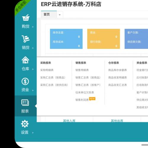 2022新版PHP云进销存系统ERP销售库存仓库员工管理系统源码