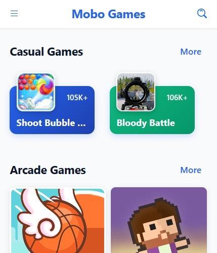 简约现代风H5小游戏网站静态源码 - 支持谷歌AdSense的响应式HTML游戏平台