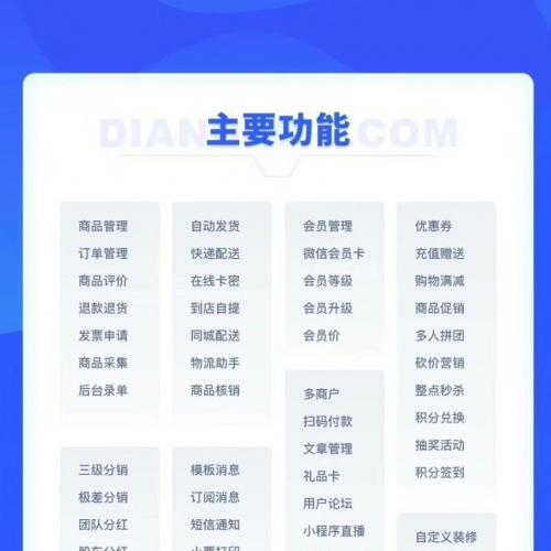 （含演示）点大商城V2.48独立部署版 全平台支持 全插件开源 基于Vue小程序商城系统，已实测部署