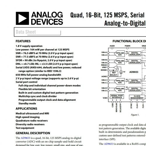 FPGA平台AD9653高清采样源码实现（含仿真与上板验证）