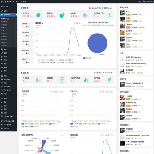 WordPress B2Pro最新统计插件 高性能ECharts图表支持