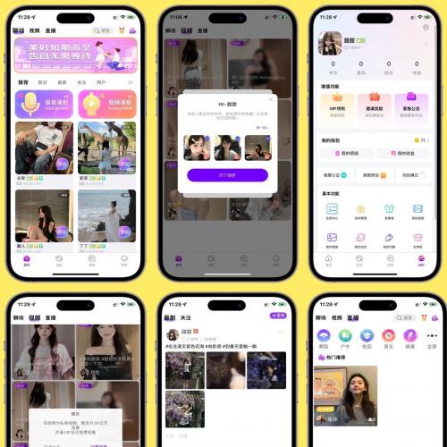 全新升级一对一视频直播系统源码 支持1v1语聊相亲交友 私密相册视频付费观看