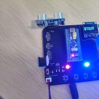 STM32超声波测距系统实物套件｜带报警功能、PWM调光LED、按键设置与蓝牙通信