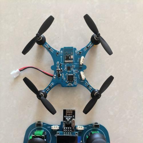 基于STM32F103飞控的四轴无人机DIY套件 支持二次开发 气压定高 小型穿越机 100mm轴距空心杯飞行平台