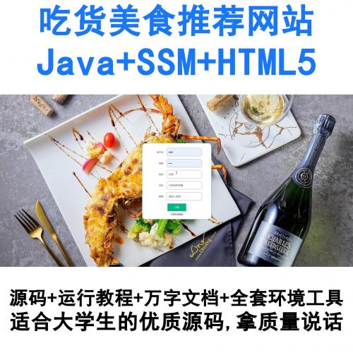 基于SSM框架的Java美食推荐系统（HTML5前端+MySQL数据库）