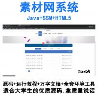 基于SSM框架的Java素材网站系统 HTML5前端开发