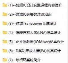 射频IC设计实战视频教程（Chris主讲）｜限时领取电子资料