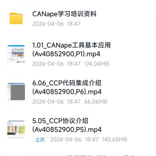 CANape专业培训包：中文视频教程+中英文PDF文档（内部版）