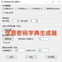 高效密码字典生成工具｜百万级TXT字典制作软件｜支持自定义字符与智能组合