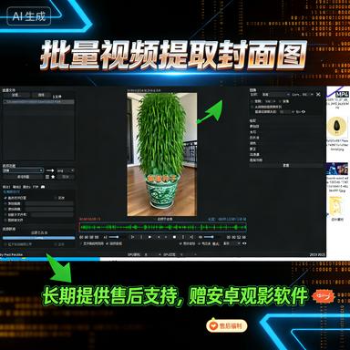 高效批量提取视频封面图工具｜支持MP4/MOV/MKV等多格式一键导出高清JPG