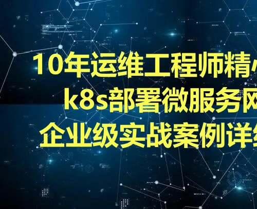 Kubernetes企业级微服务部署实战案例