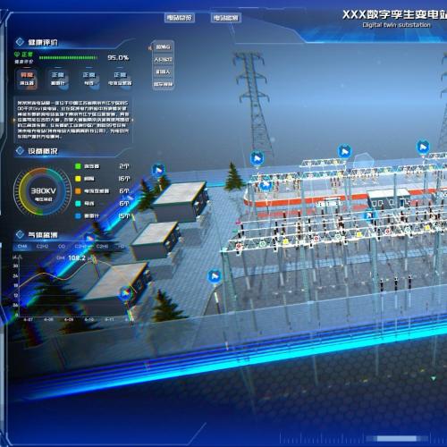 Unity源代码：数字孪生变电站场景，兼容Unity 2022与Windows 11，完整资源包