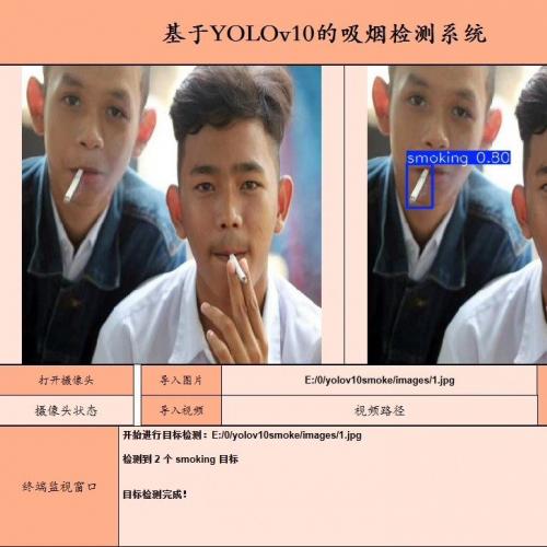 基于YOLOv10的智能吸烟监测平台