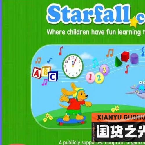 Starfall会员账号解锁儿童英语启蒙与自然拼读学习软件，支持半年及一年全功能使用期，适合幼儿园和小学生